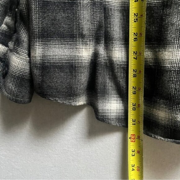 Pladra cotton black white plaid Flannel button up shirt Sz 2X - Picture 8 of 9